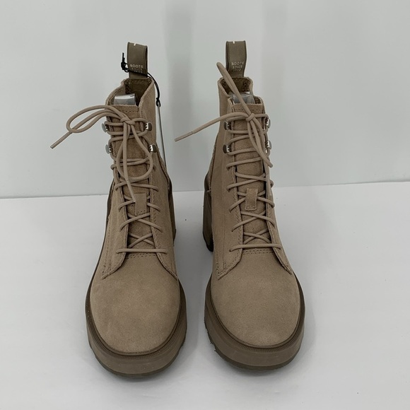 Sorel Hi-line lug boots suede leather waterproof chunky platform Taupe new 10 - Picture 2 of 7